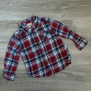 Healthtex toddler boys plaid flannel button down shirt